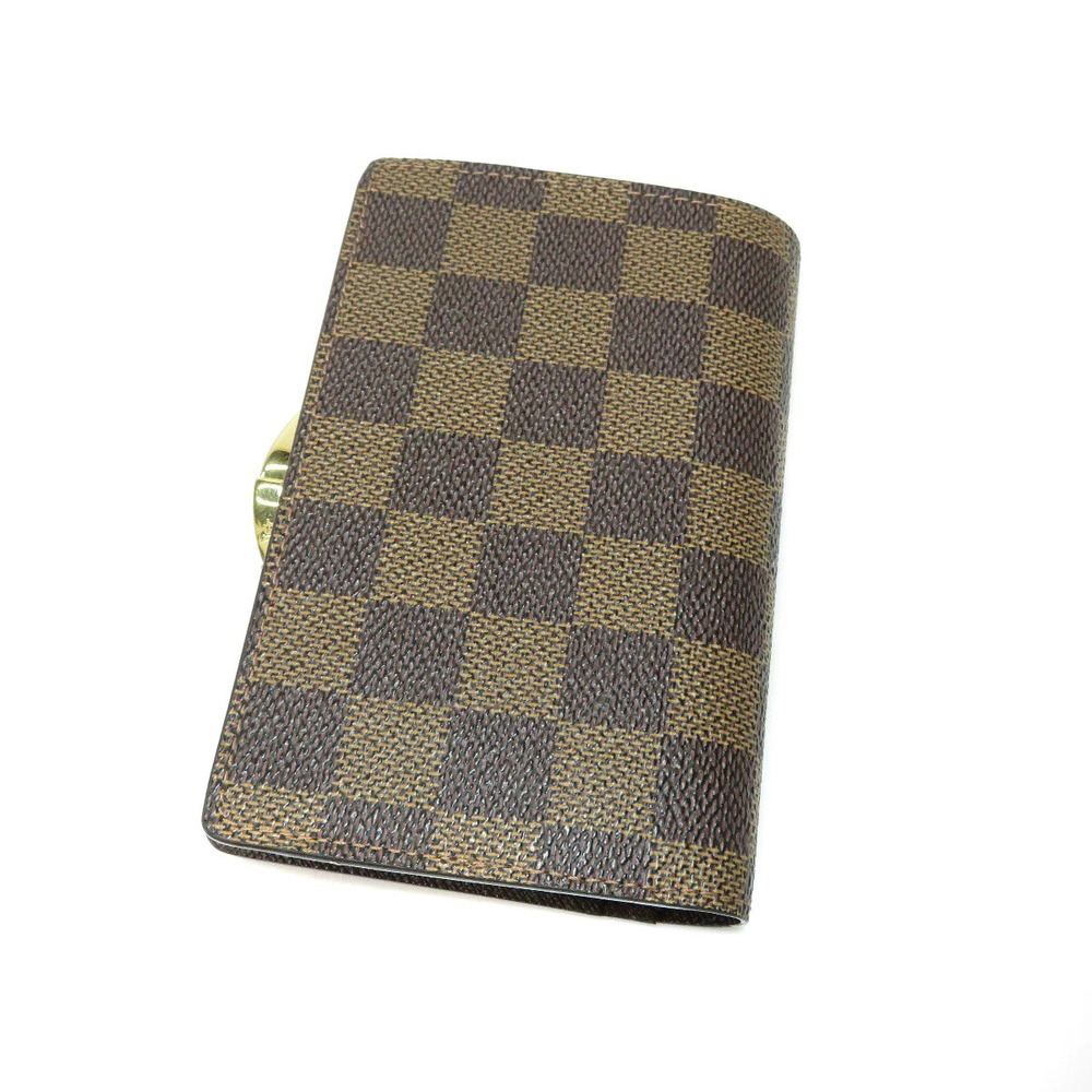 Louis Vuitton Damier fold Wallet Portemonnaie Canvas Bi Viennois